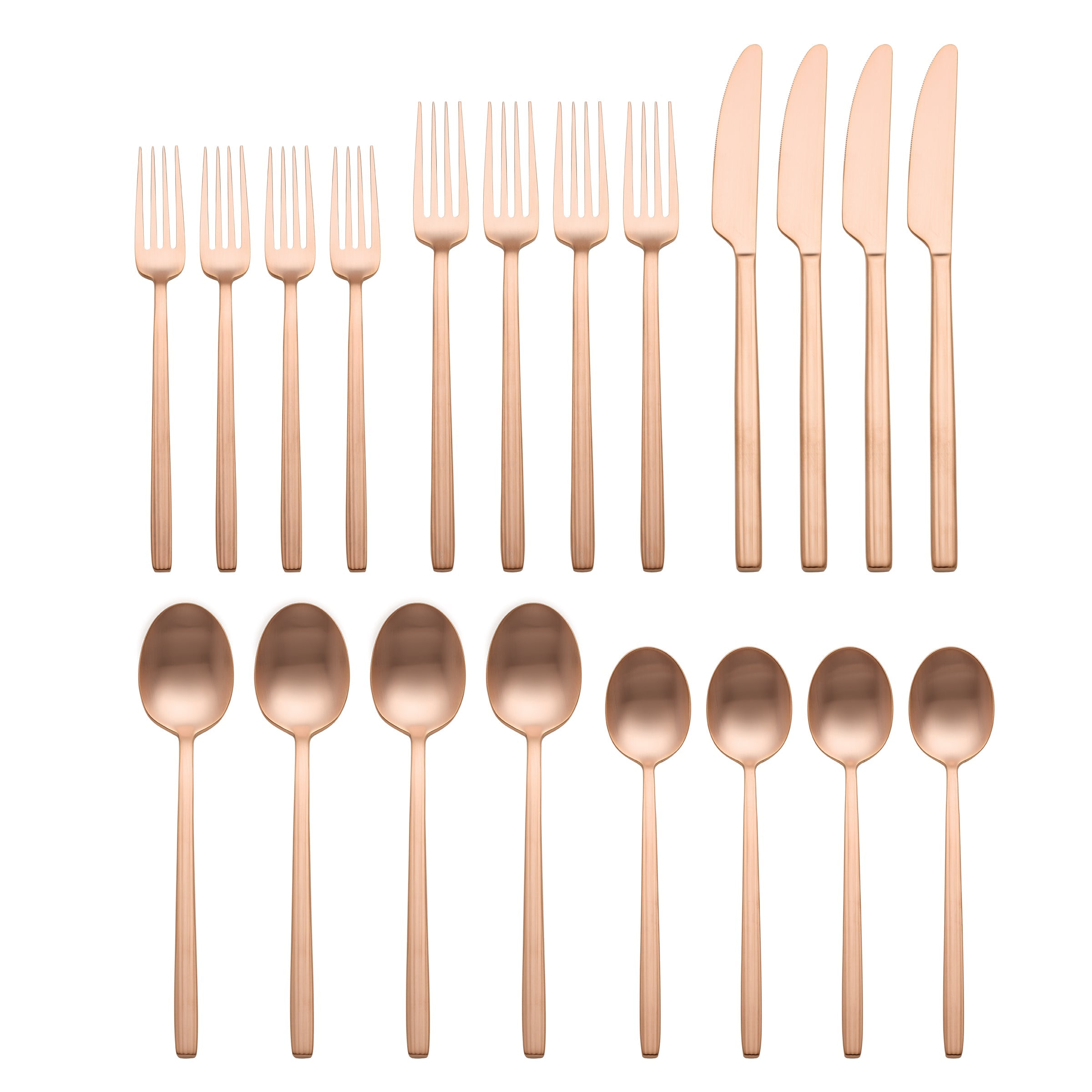 Lenox Everyday Flatware Dean Rose Gold Satin 20-Piece Flatware Set - Image 2
