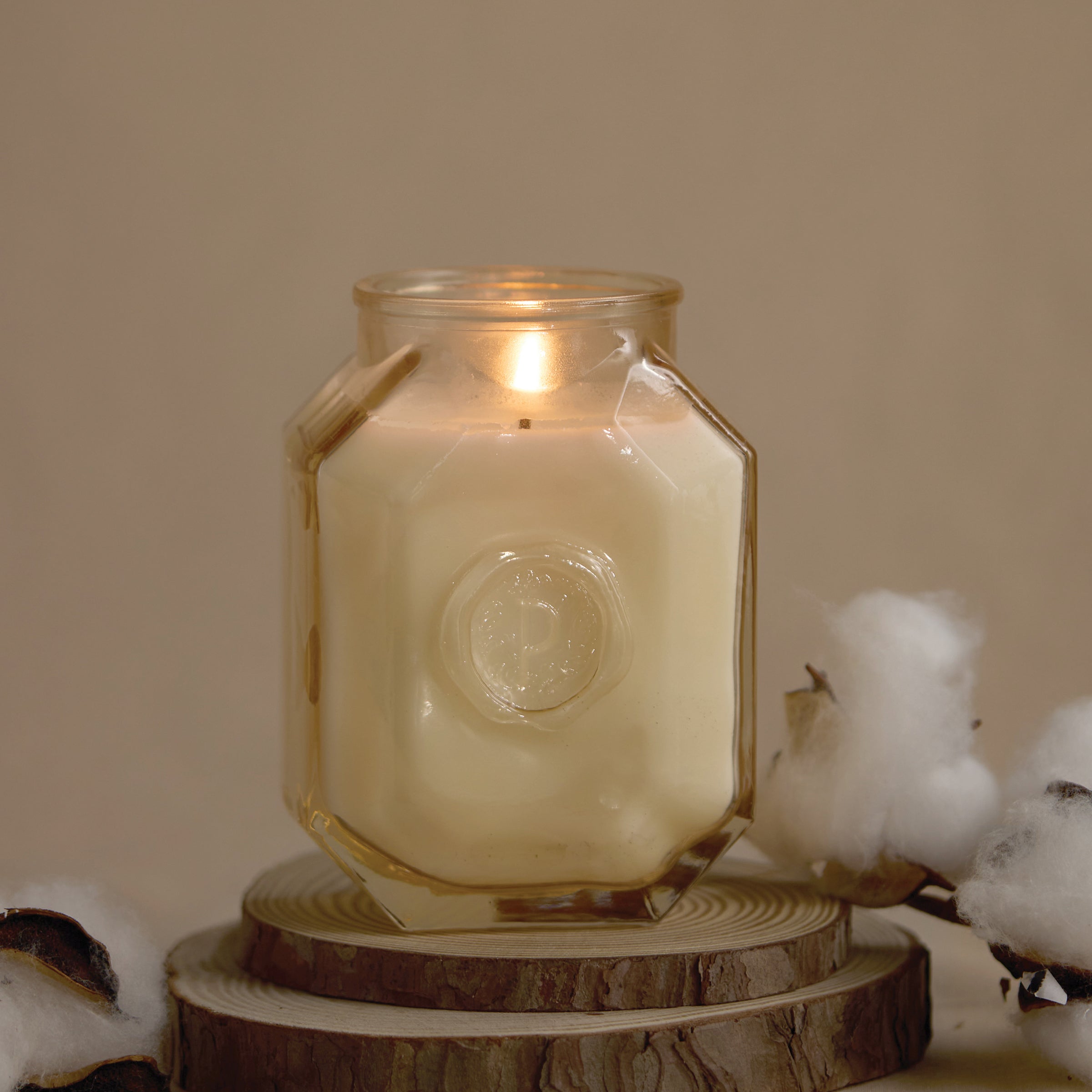 Lenox Everyday Flatware Botanica Cotton & Teak 8oz Candle - Image 6