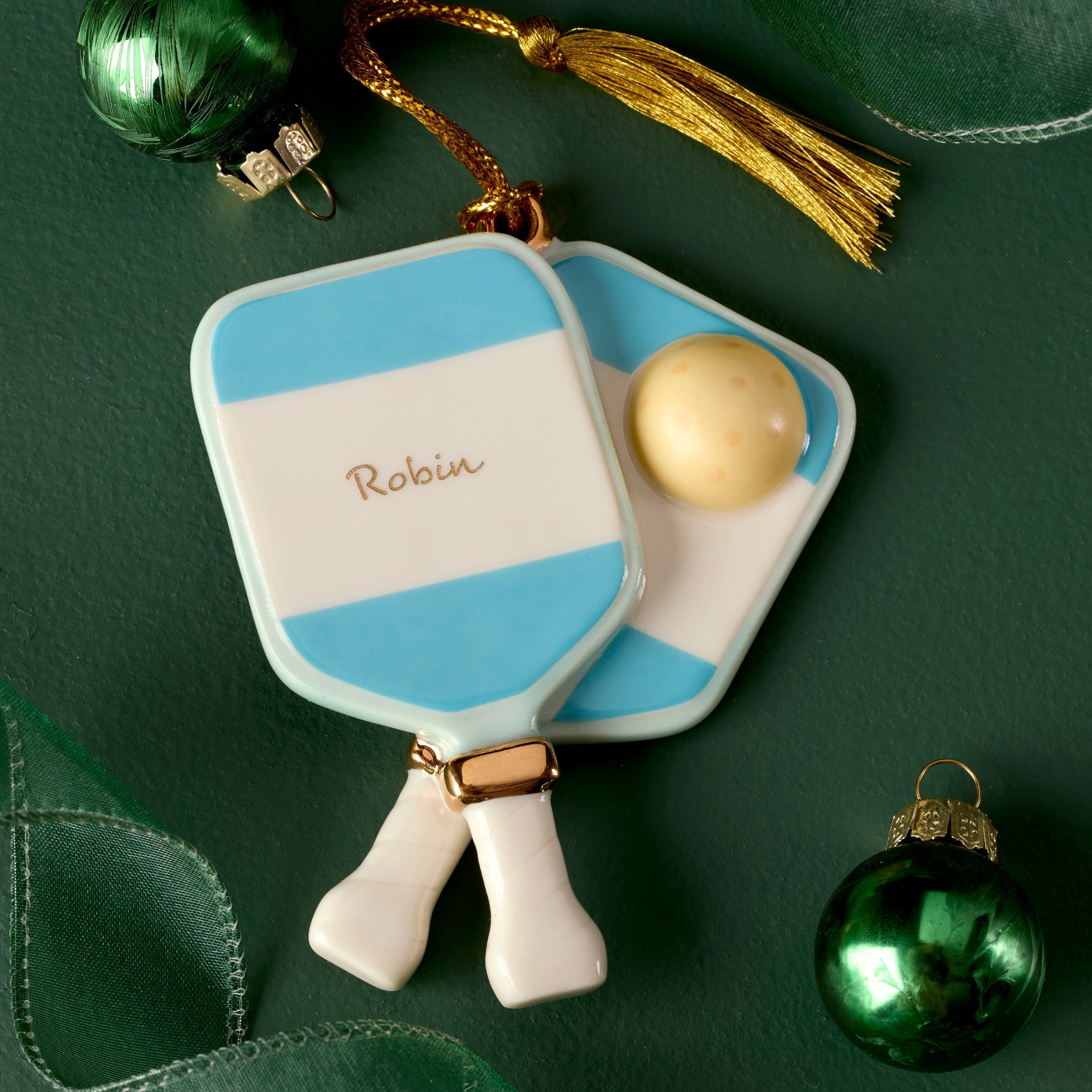 Lenox Everyday Flatware Personalized Pickleball Ornament - Image 3