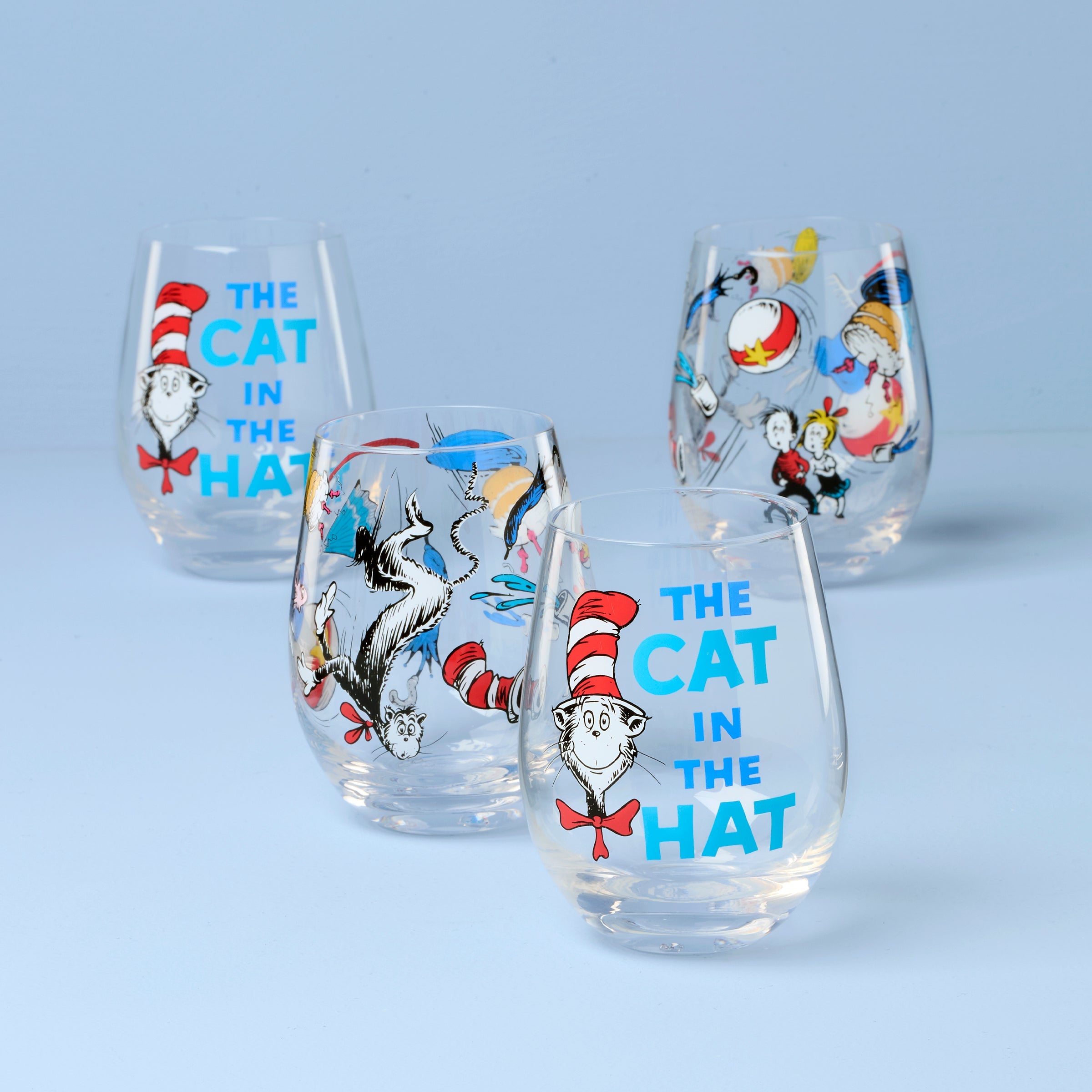Lenox Everyday Flatware Cat In The Hat Tumblers, Set of 4