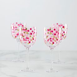 Lenox Everyday Flatware It's Raining Confetti Wine Glasses, Set of 4