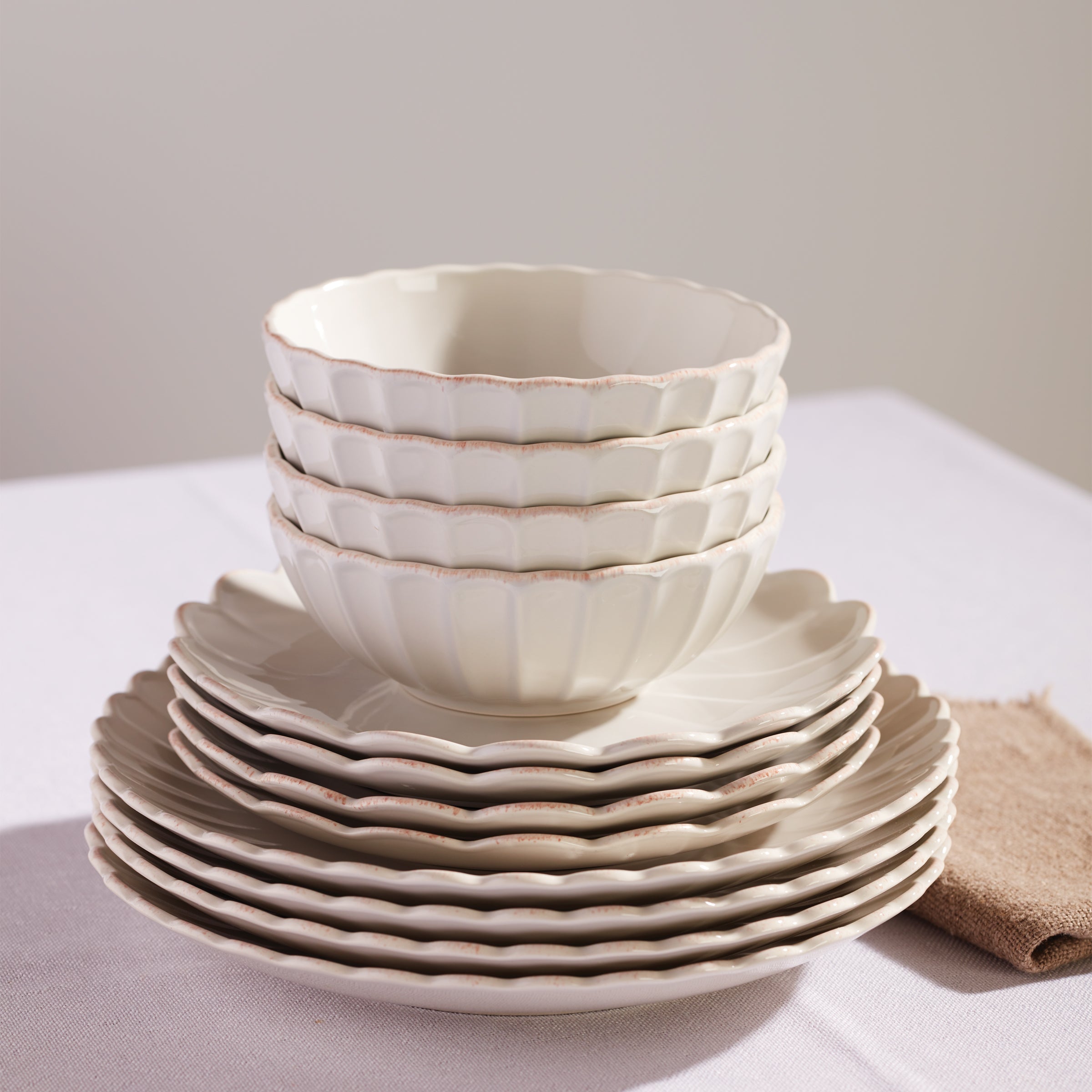 Lenox Everyday Flatware French Perle Scallop White All-Purpose Bowls, Set of 4 - Image 11