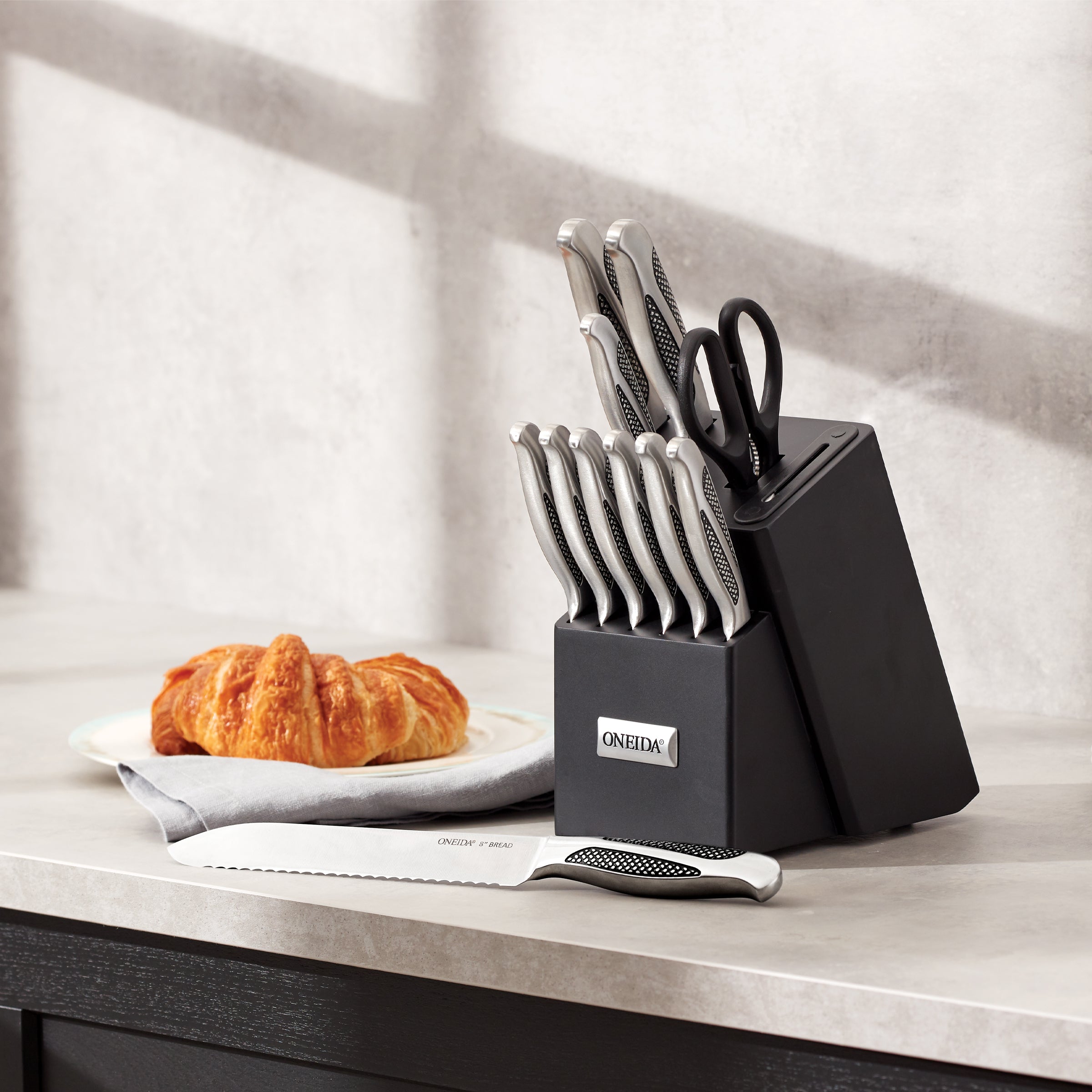 Lenox Everyday Flatware Crosshatch 14-Piece Cutlery Block Set - Image 3