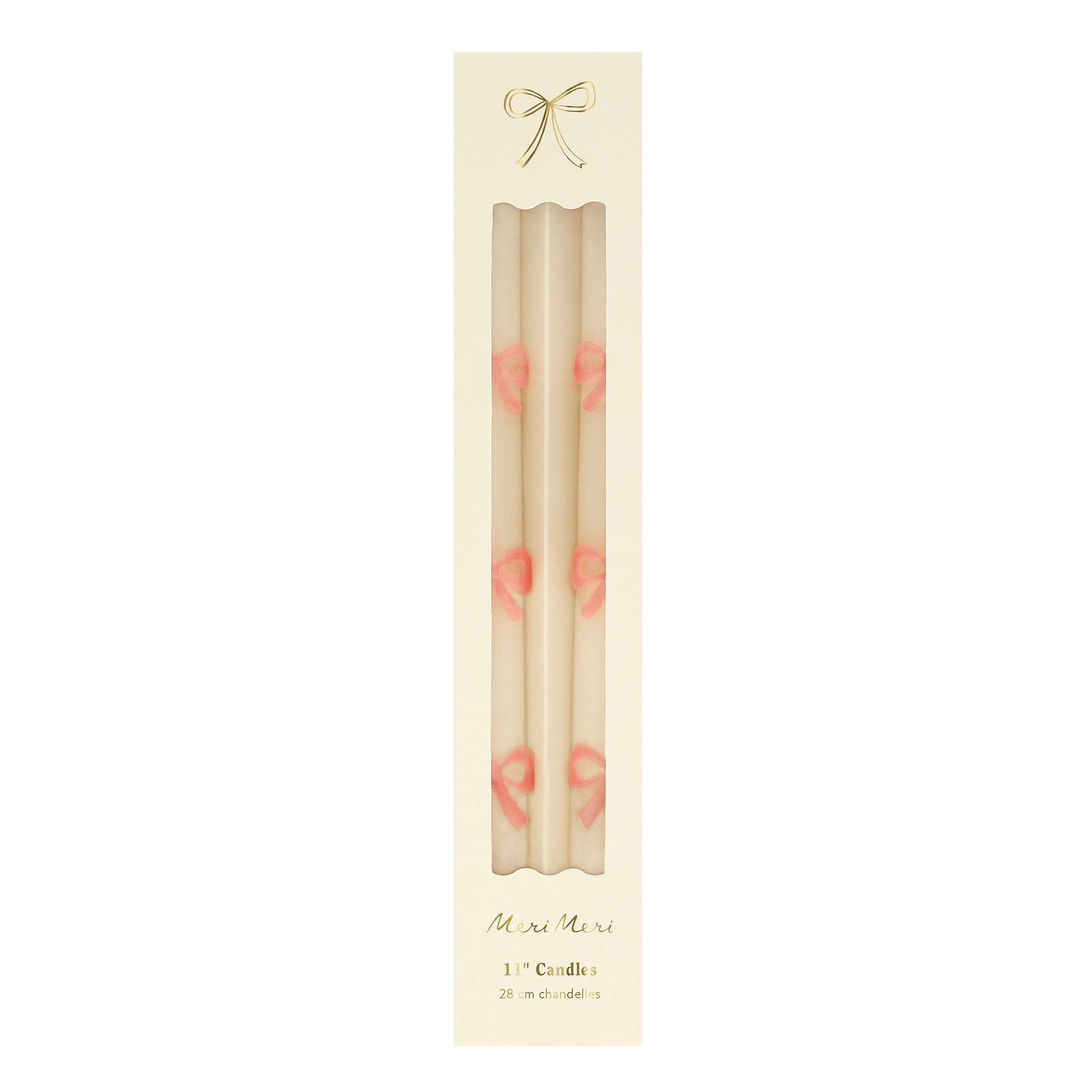 Lenox Everyday Flatware Pink Bow Taper Candles, Set of 2 - Image 6