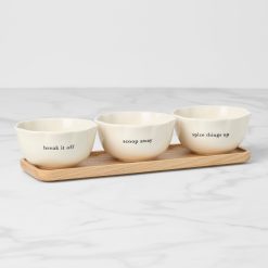 Lenox Everyday Flatware What A Treat 3-Piece Dip Bowls with Tray Set
