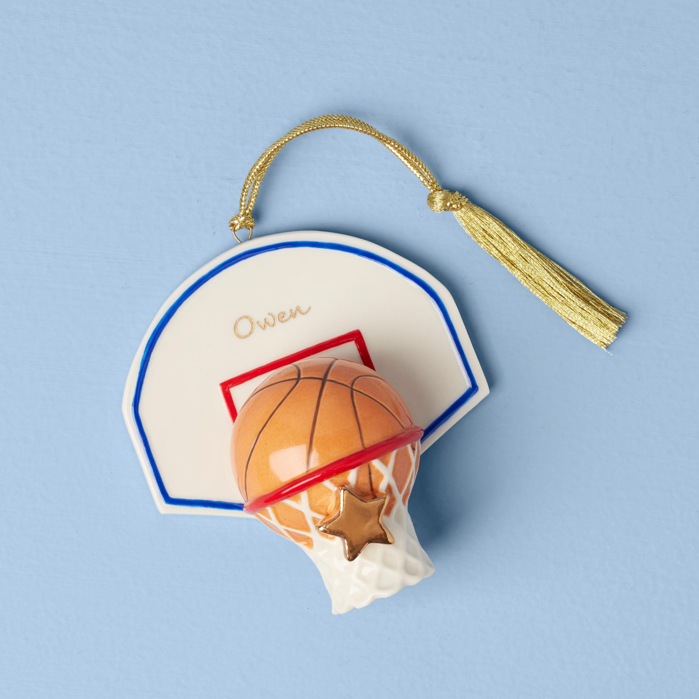 Lenox Everyday Flatware Personalized Basketball Ornament
