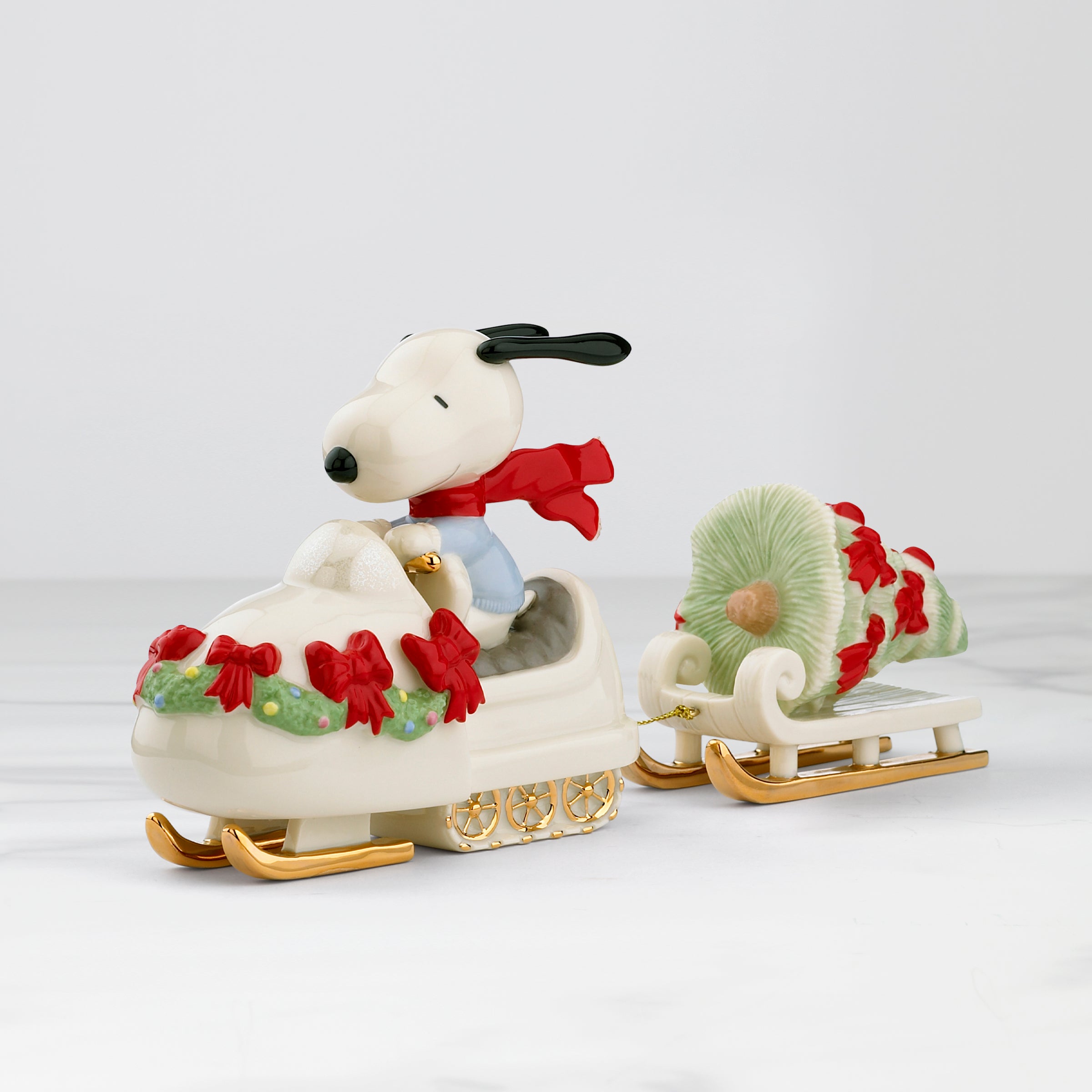Lenox Everyday Flatware Snowmobiling with Snoopy Figurine