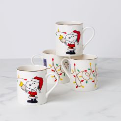 Alternative view of Lenox Everyday Flatware Snoopy Christmas Mugs, Set of 4