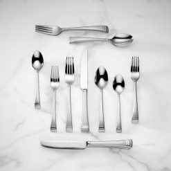 Lenox Everyday Flatware Federal Platinum Frosted 20-Piece Flatware Set