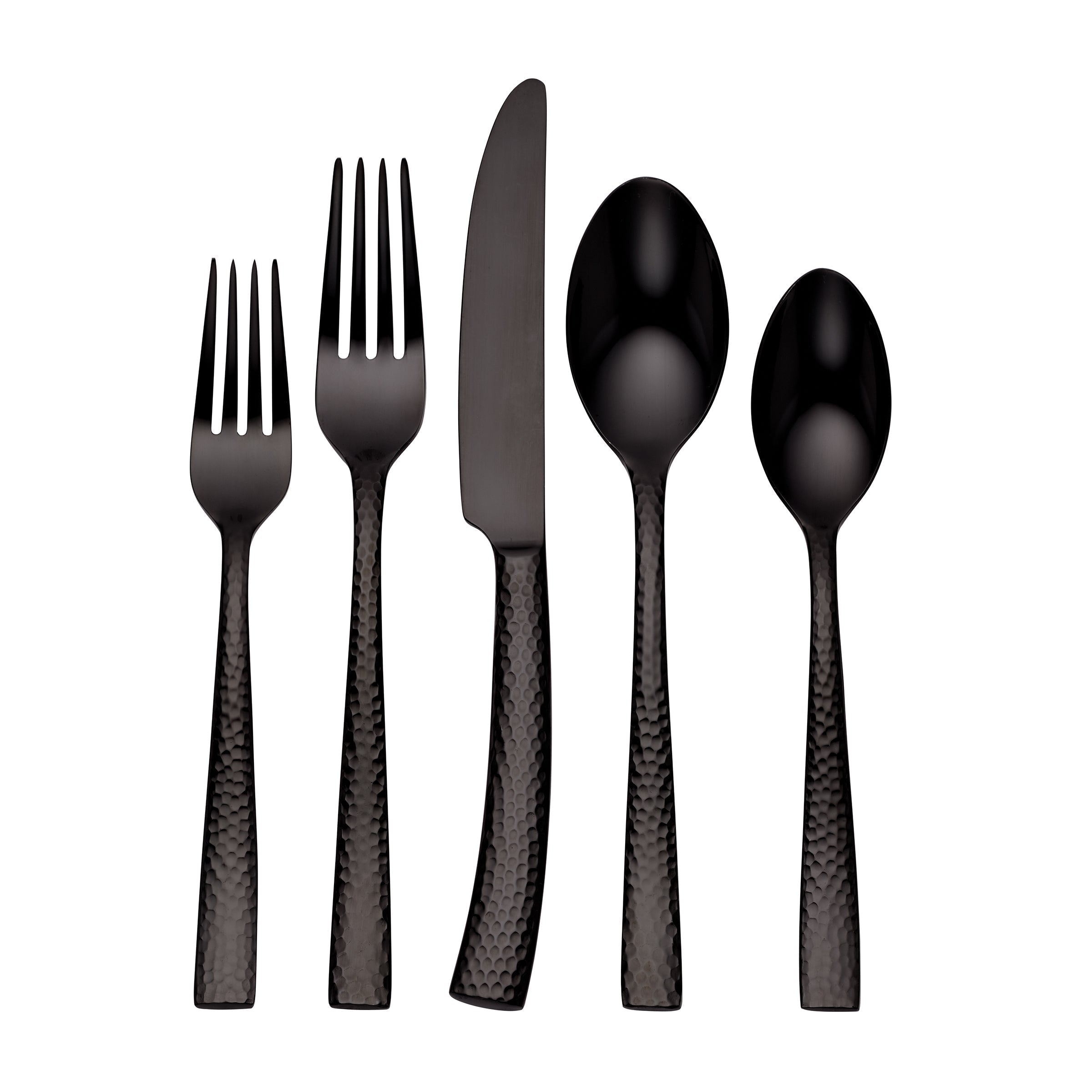 Lenox Everyday Flatware Paris Hammered Gunmetal Titanium 20-Piece Flatware Set
