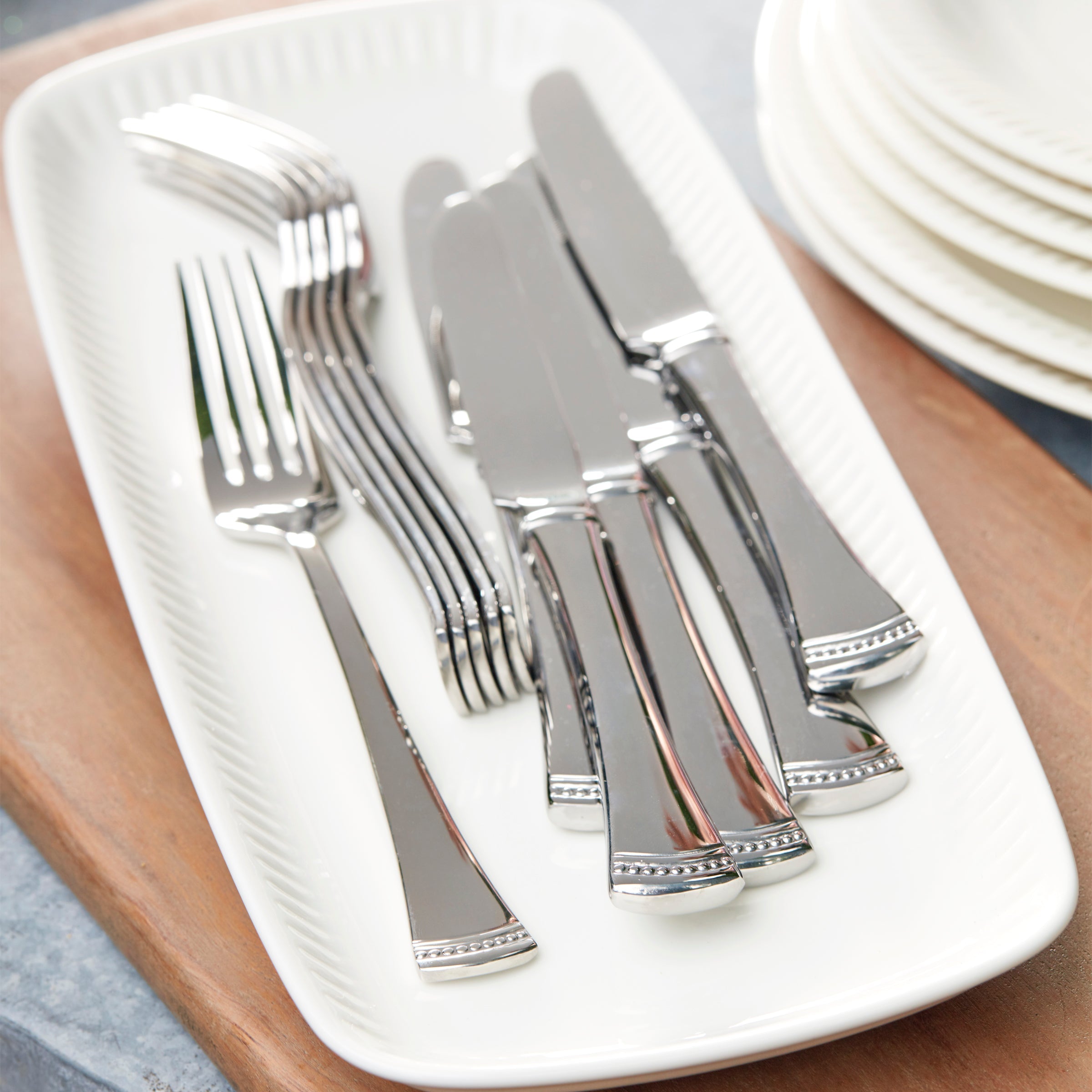 Lenox Everyday Flatware Portola 20-Piece Flatware Set - Image 6