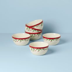 Lenox Everyday Flatware Holiday Dessert Bowls, Set of 6
