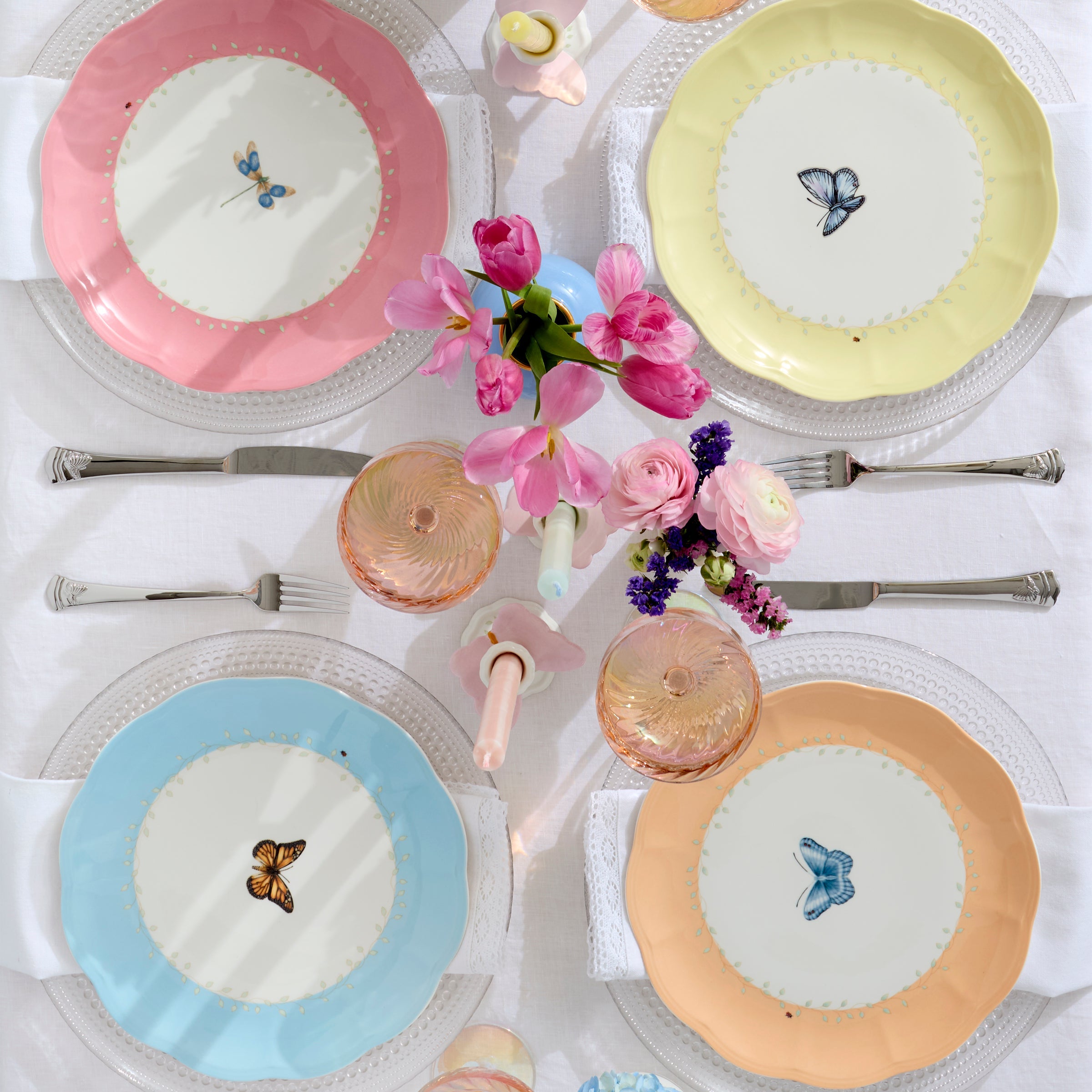 Lenox Everyday Flatware Butterfly Meadow Colors 18-Piece Dinnerware Set - Image 4