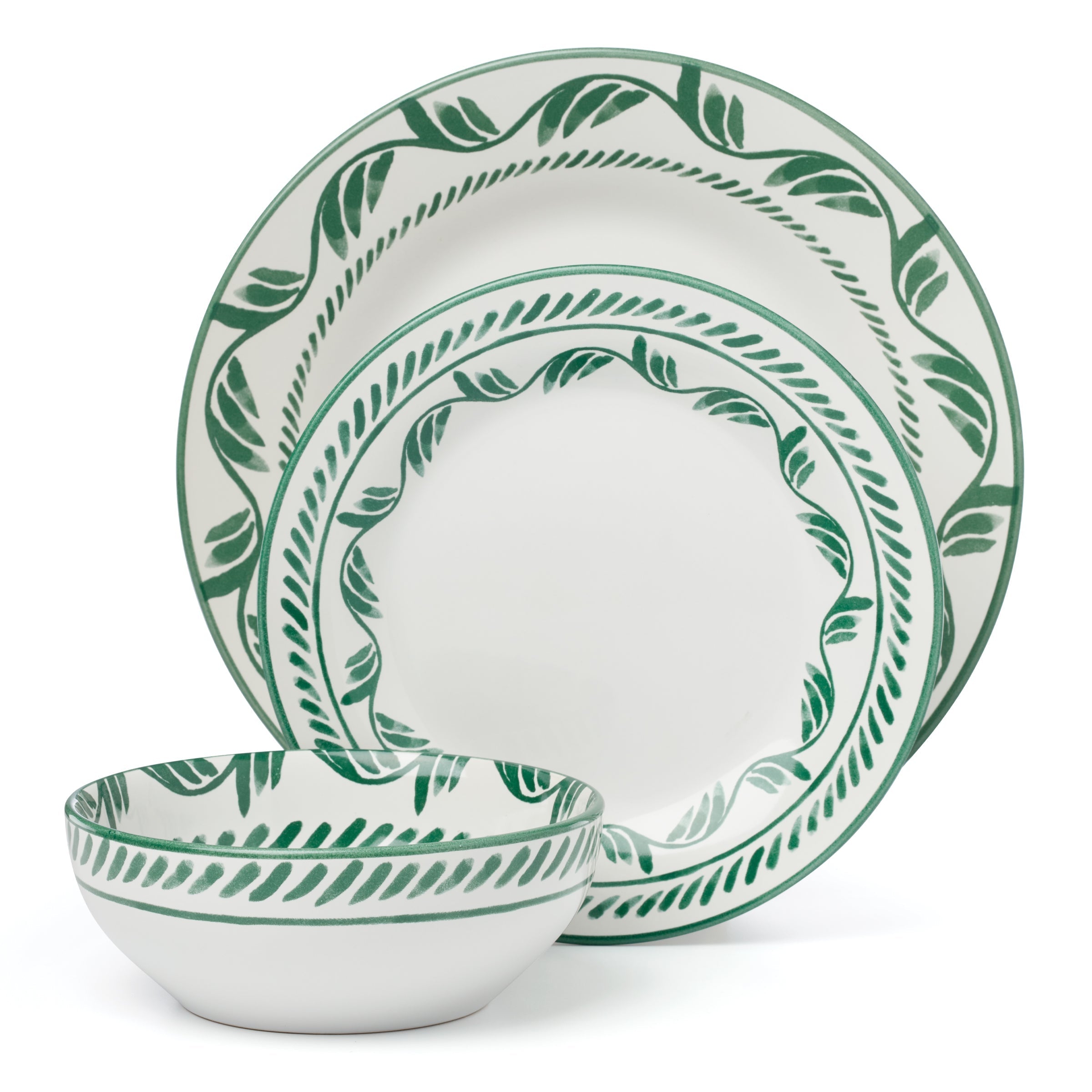 Lenox Everyday Flatware Solear Green 12-Piece Dinnerware Set - Image 3