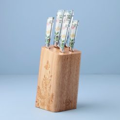 Lenox Everyday Flatware Butterfly Meadow Herbs 6-Piece Cutlery Block Set