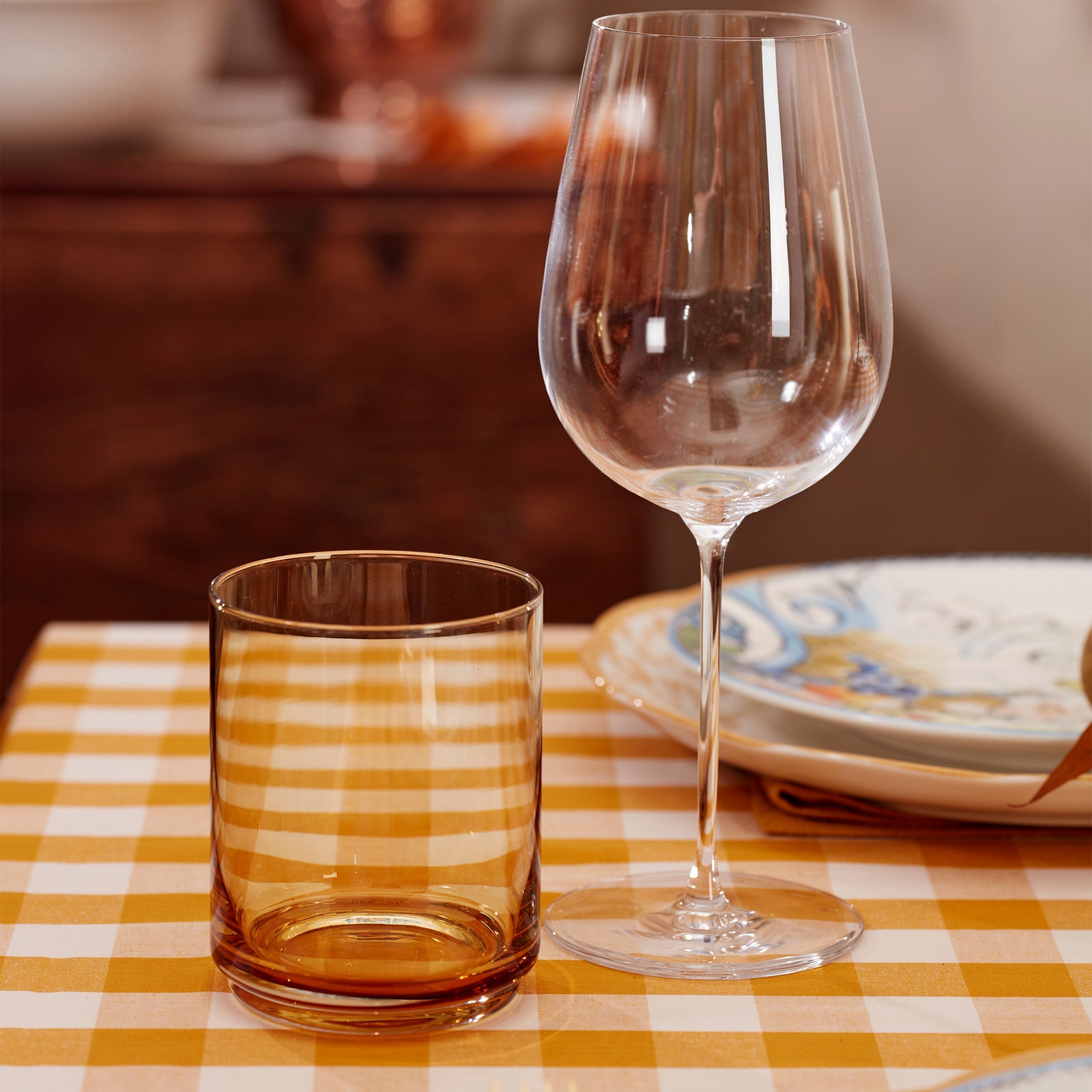 Lenox Everyday Flatware Tuscany Classics Stackable Amber Tall Glasses, Set of 4 - Image 10