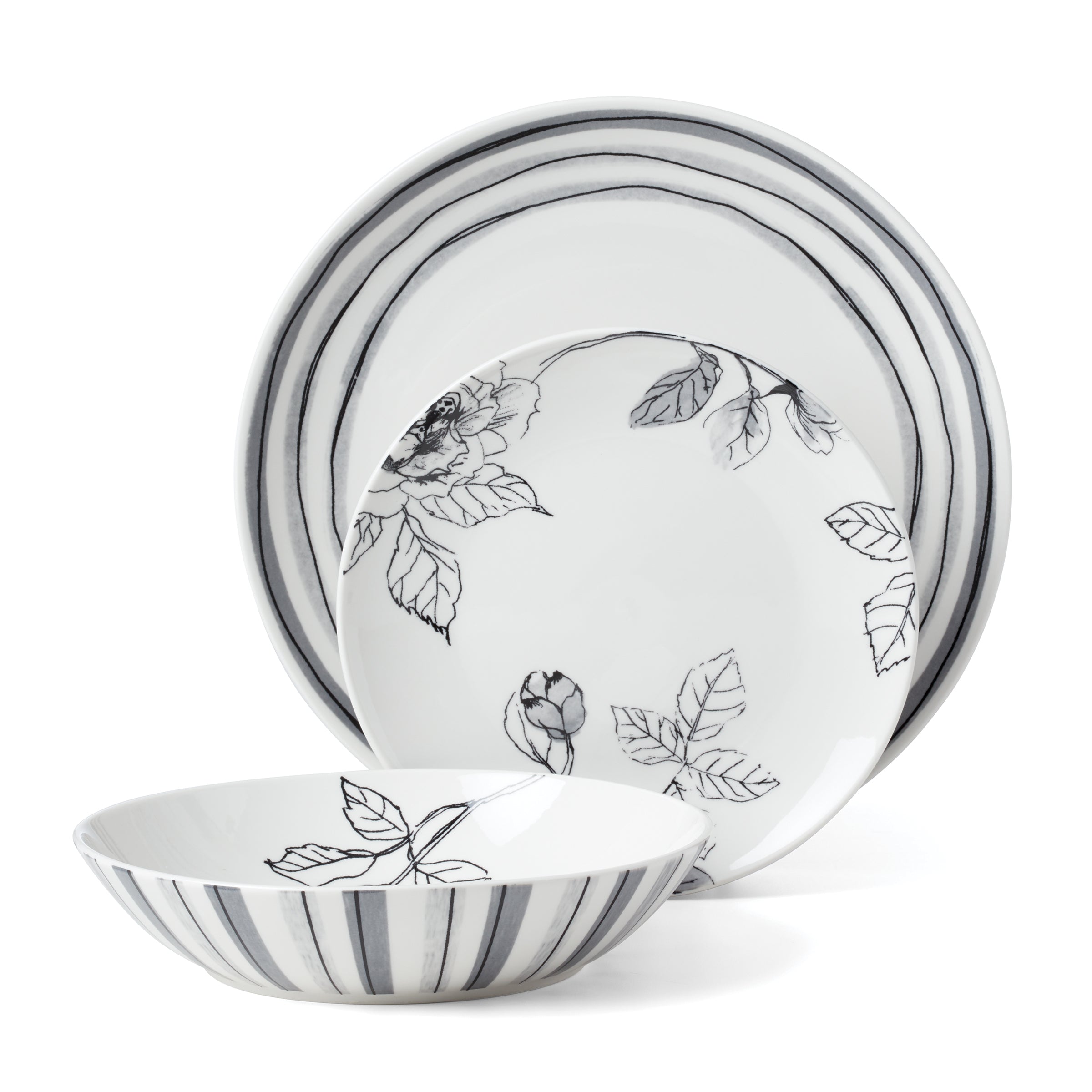 Lenox Everyday Flatware Sketchbook 12-Piece Dinnerware Set - Image 8