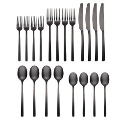 Alternative view of Lenox Everyday Flatware Beacon Black Satin 20-Piece Flatware Set