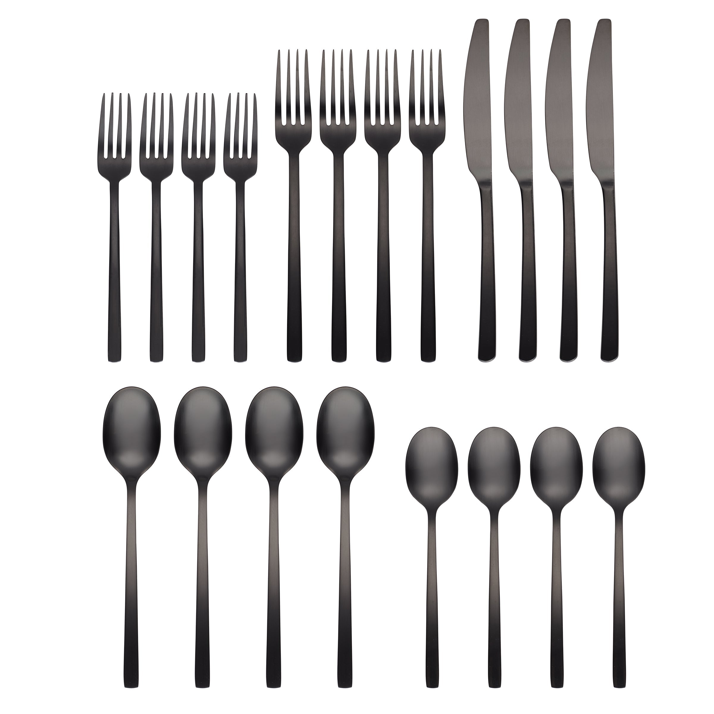 Lenox Everyday Flatware Beacon Black Satin 20-Piece Flatware Set - Image 2
