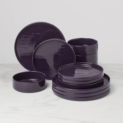 Lenox Everyday Flatware Modulus Nightshade 12-Piece Dinnerware Set