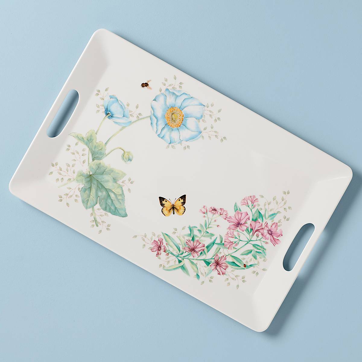 Lenox Everyday Flatware Butterfly Meadow Melamine Handled Tray