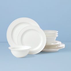 Lenox Everyday Flatware Studio 1414 Rimmed 12-Piece Dinnerware Set