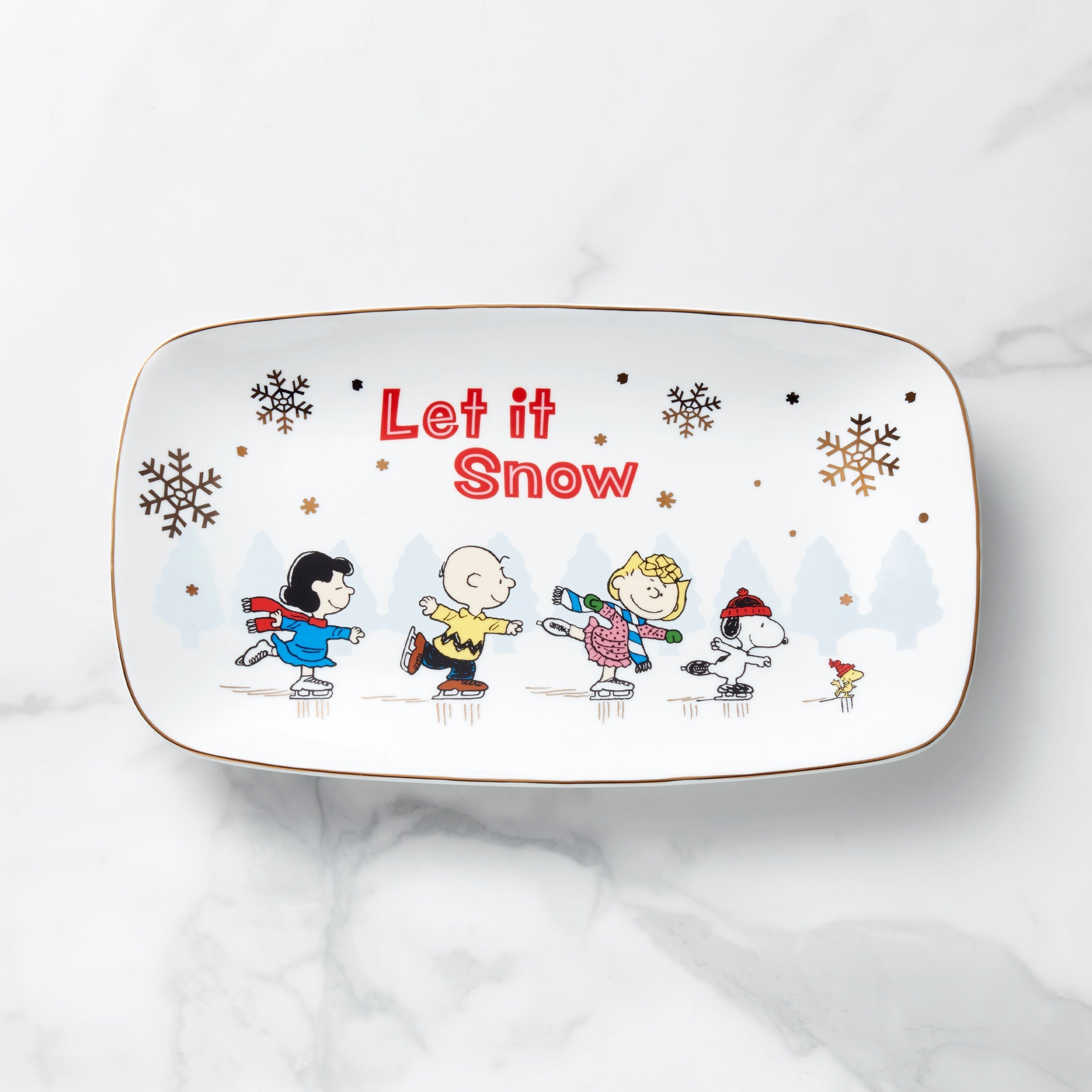 Lenox Everyday Flatware Snoopy Skating Hors d'Oeuvres Tray