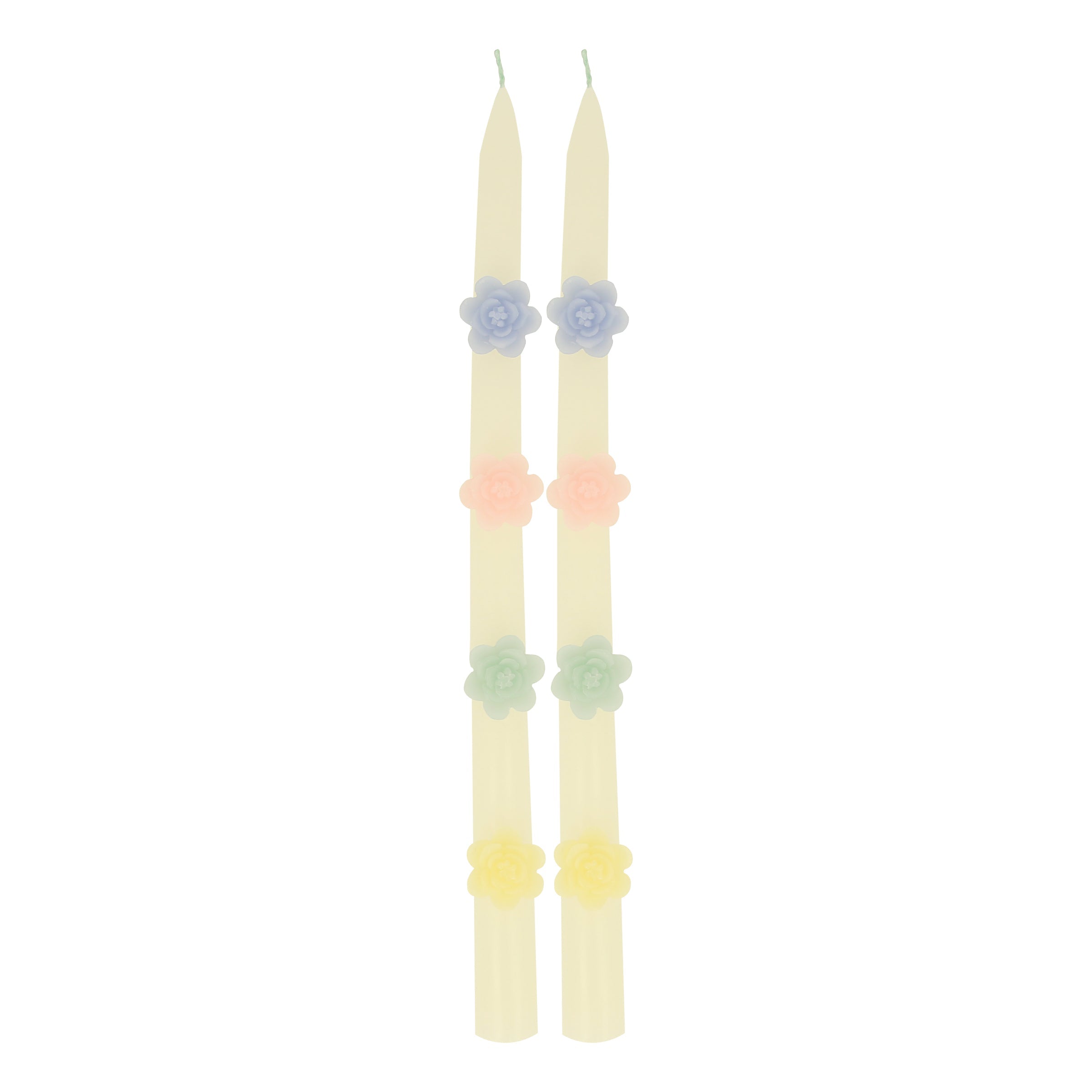 Lenox Everyday Flatware Pastel Flowers Taper Candles, Set of 2
