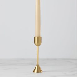 Alternative view of Lenox Everyday Flatware Light Gold Tall Taper Candle Holder