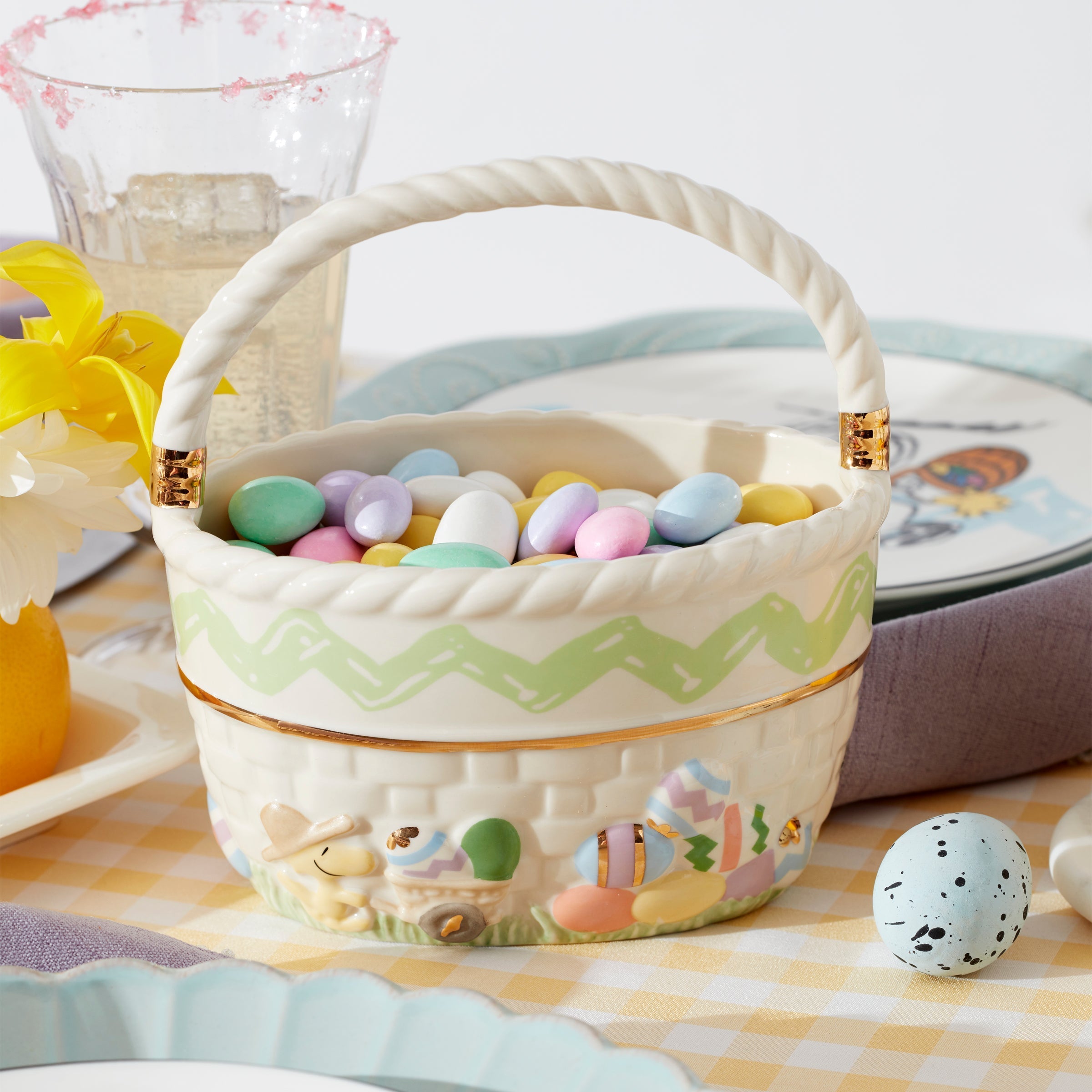 Lenox Everyday Flatware Snoopy Easter Basket - Image 3