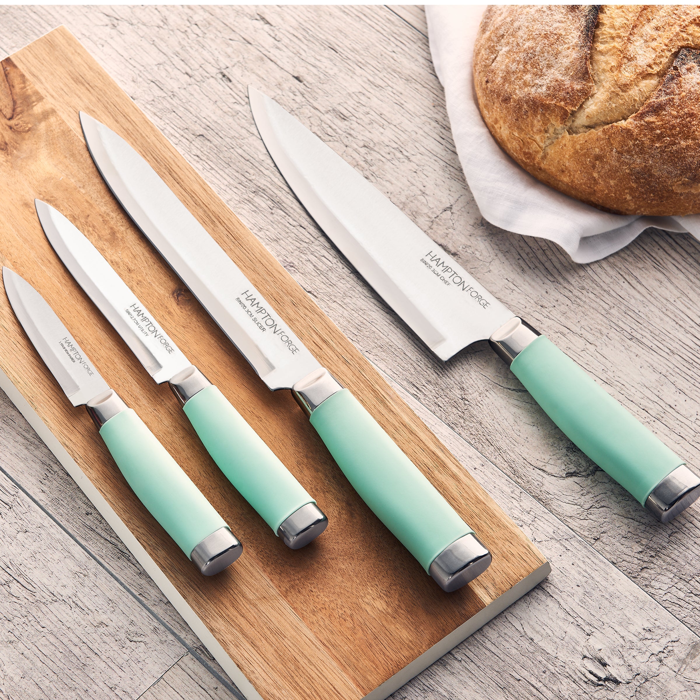 Lenox Everyday Flatware Epicure Pistachio 17-Piece Cutlery Block Set - Image 2