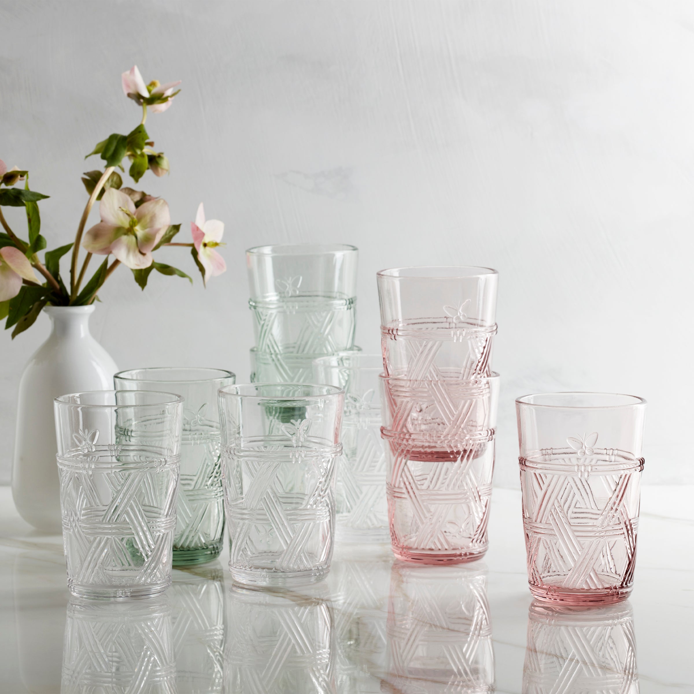 Lenox Everyday Flatware Butterfly Meadow Green Tall Glasses, Set of 4 - Image 4