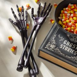 Alternative view of Lenox Everyday Flatware Vintro Halloween Skeleton Black Satin 2-Piece Salad Servers