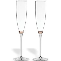Lenox Everyday Flatware Rosy Glow 2-Piece Champagne Flute Set