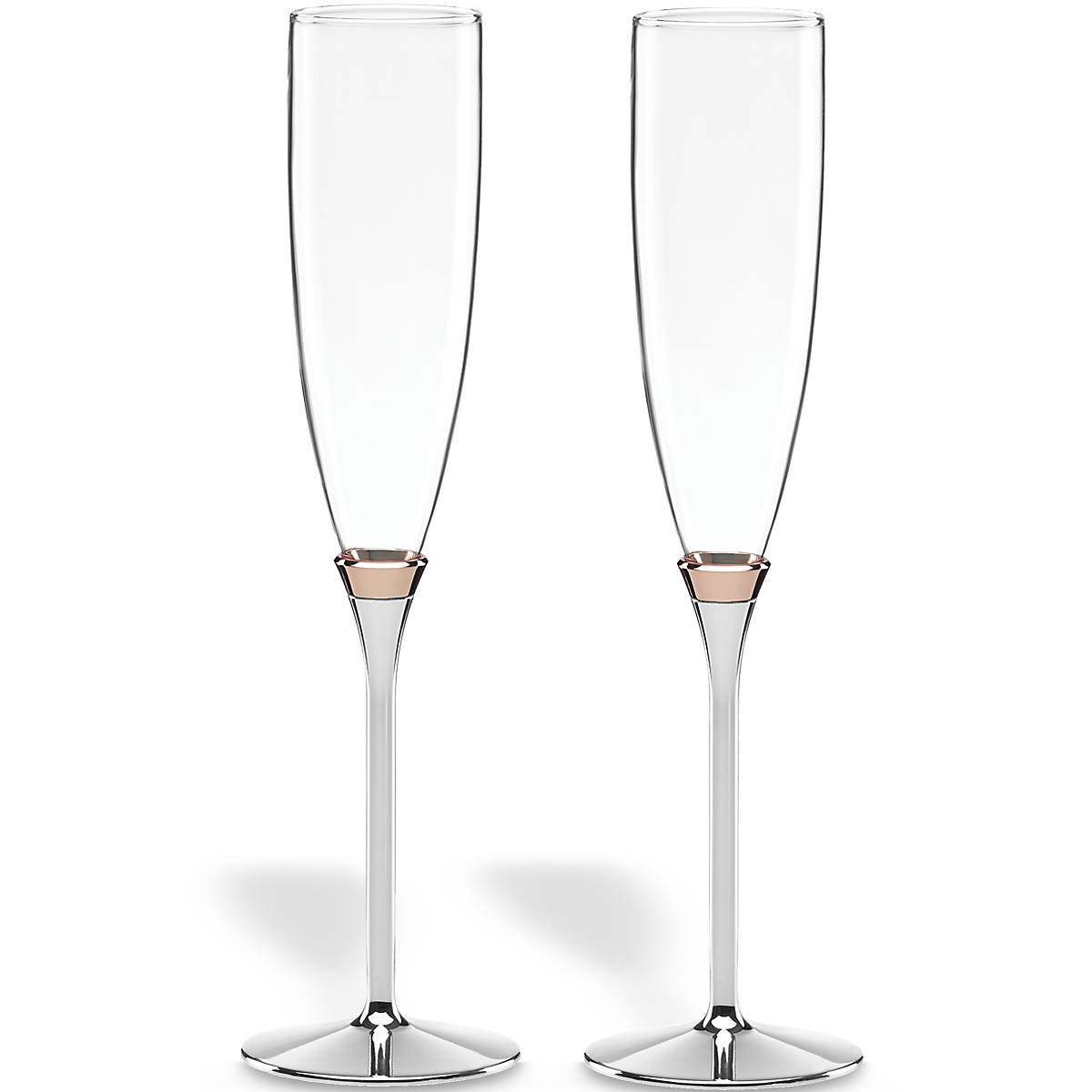 Lenox Everyday Flatware Rosy Glow 2-Piece Champagne Flute Set