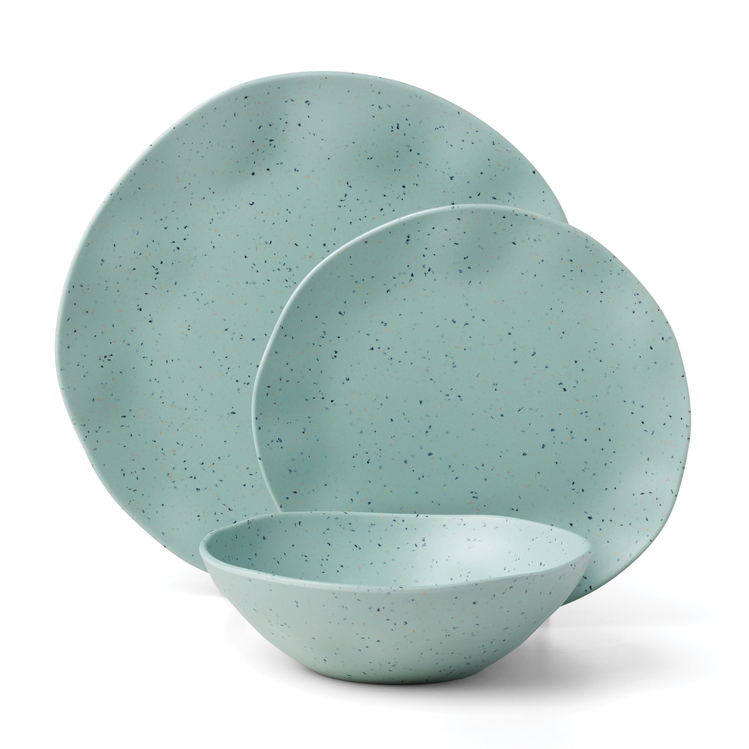 Lenox Everyday Flatware Terrazzo Melamine Mint 12-Piece Dinnerware Set - Image 14
