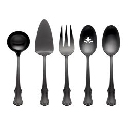 Lenox Everyday Flatware James Street Black Satin 5-Piece Hostess Set