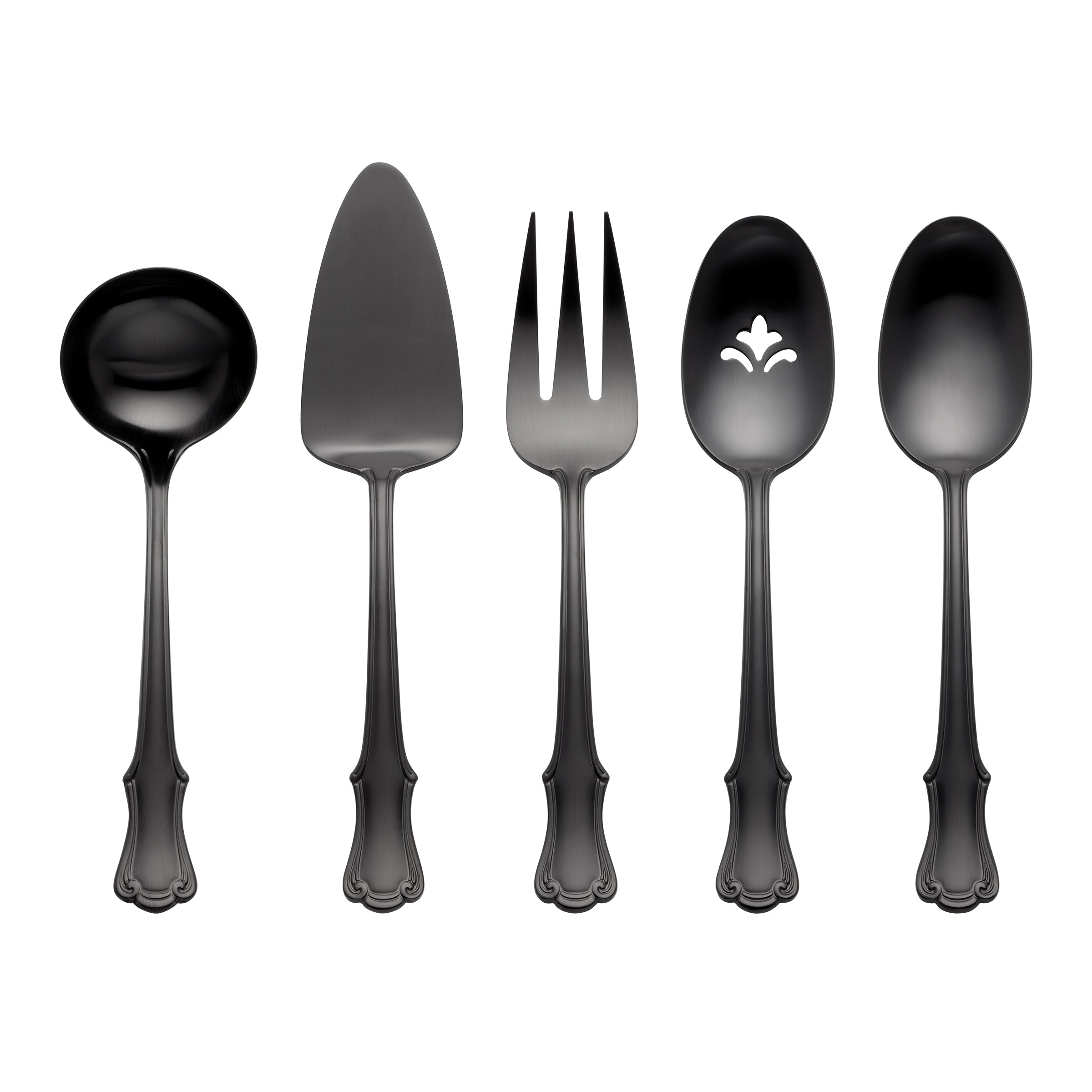 Lenox Everyday Flatware James Street Black Satin 5-Piece Hostess Set