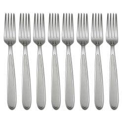 Lenox Everyday Flatware Jordan Frosted Dinner Forks, Set of 8