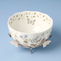 Alternative view of Lenox Everyday Flatware Butterfly Meadow 25th Anniversary Bowl with Stand
