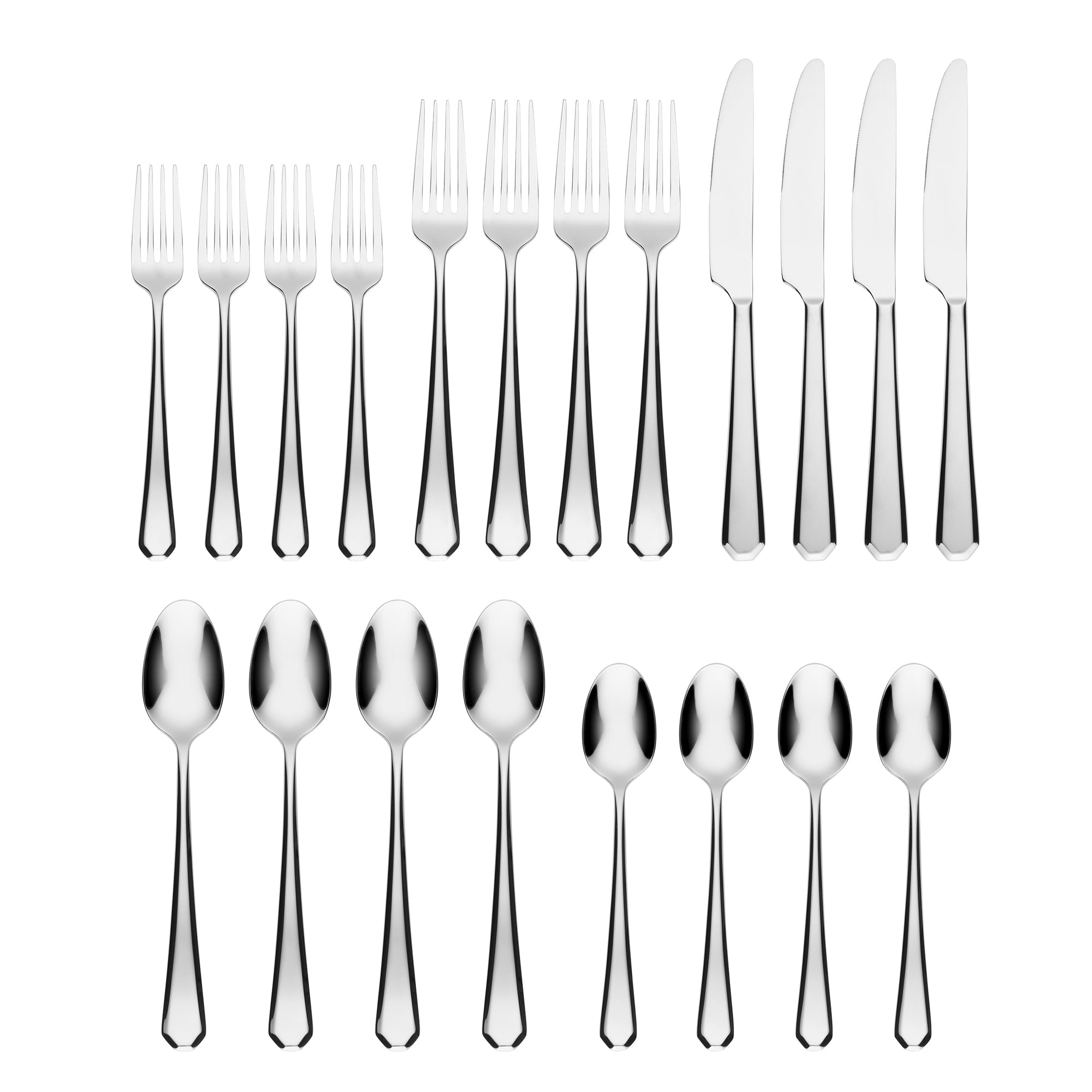 Lenox Everyday Flatware Geo 20-Piece Flatware Set