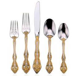 Lenox Everyday Flatware Golden Michelangelo 20-Piece Flatware Set