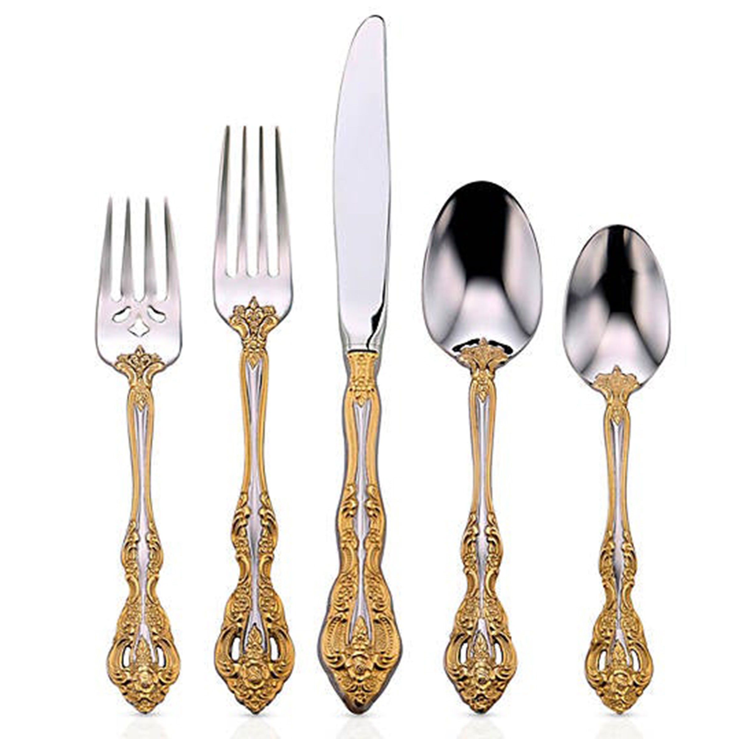 Lenox Everyday Flatware Golden Michelangelo 20-Piece Flatware Set
