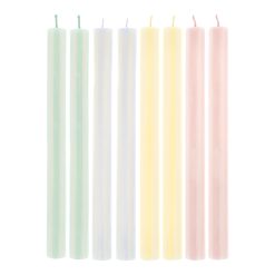 Lenox Everyday Flatware Pastel Striped Table Candles, Set of 8