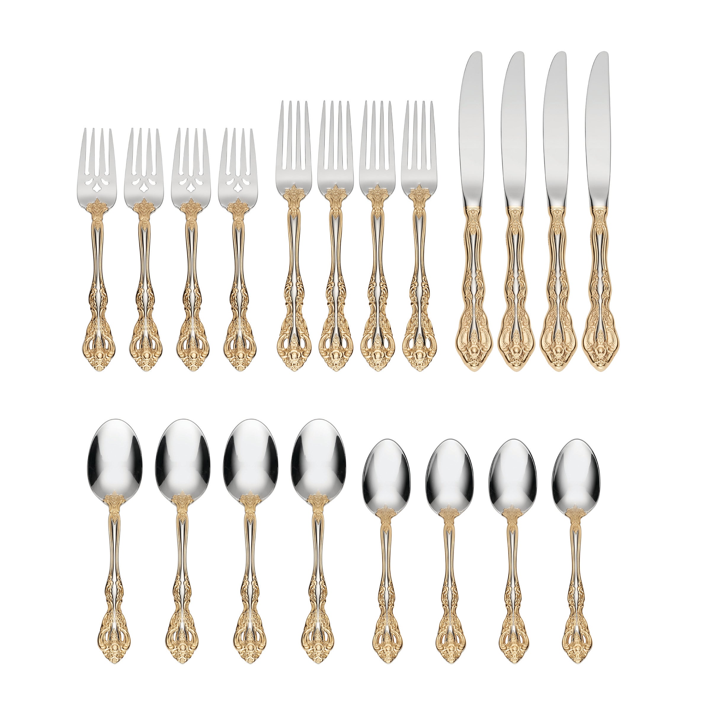 Lenox Everyday Flatware Golden Michelangelo 20-Piece Flatware Set - Image 4