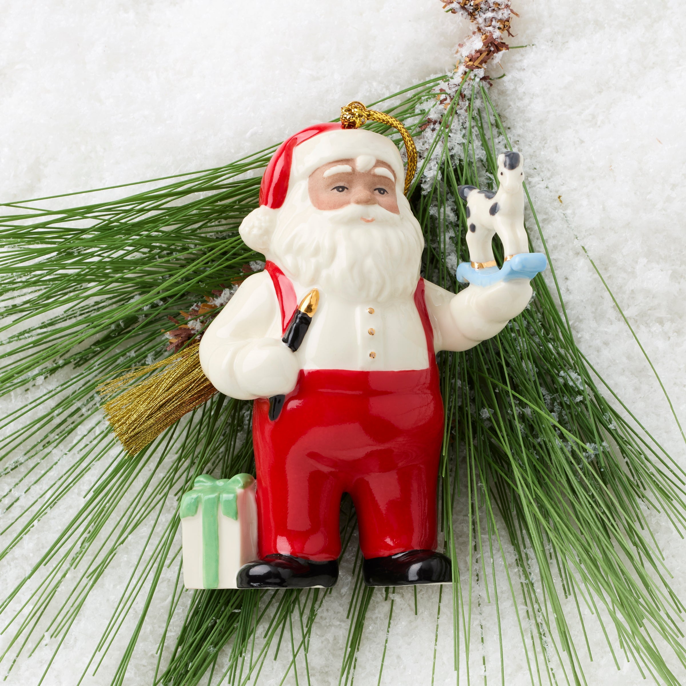 Lenox Everyday Flatware African American Santa Workshop Ornament - Image 3