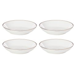 Lenox Everyday Flatware Trianna White Pasta Bowls, Set of 4
