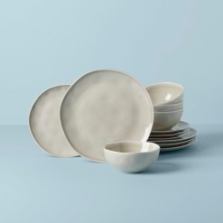 Lenox Everyday Flatware Bay Colors Grey 12-Piece Dinnerware Set
