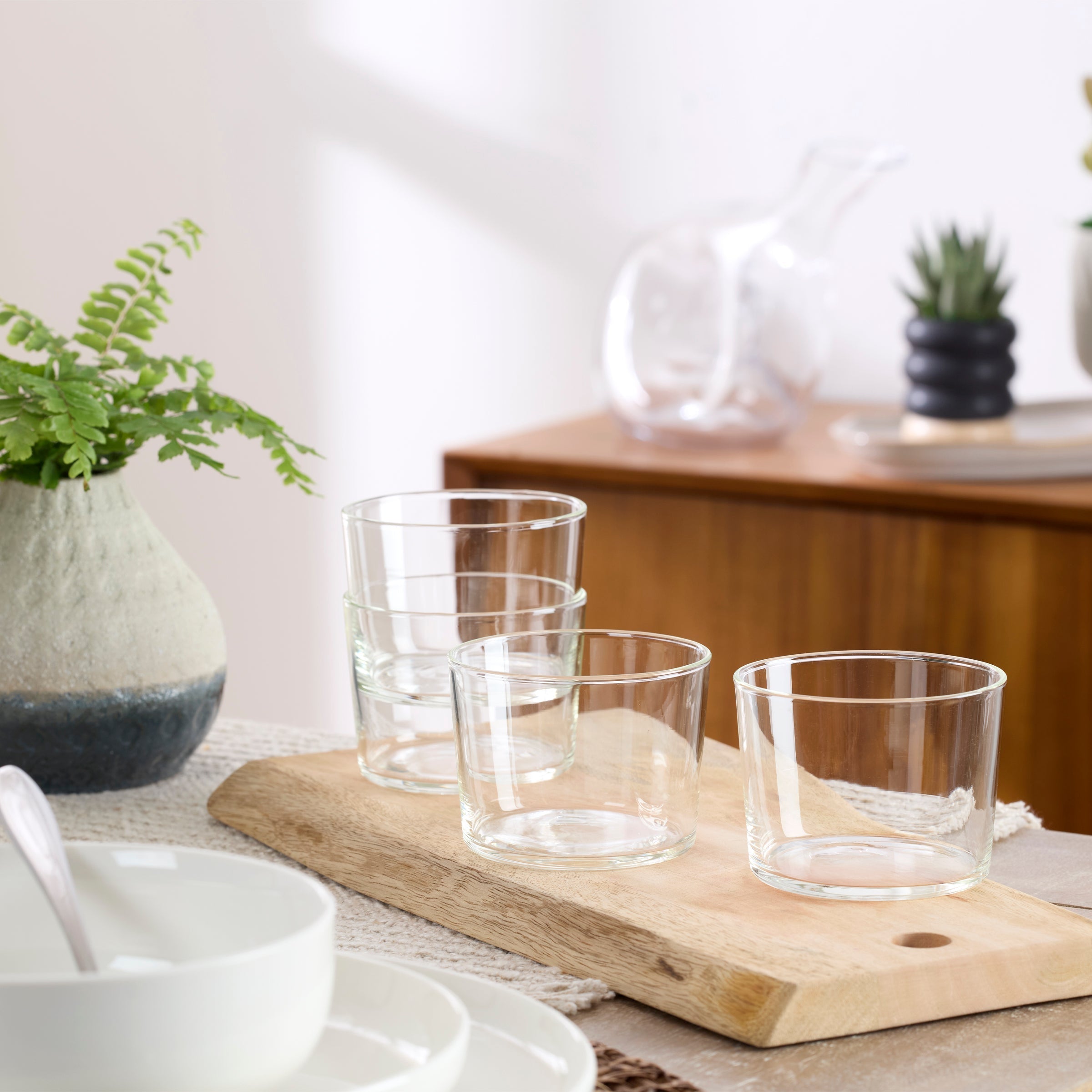 Lenox Everyday Flatware Stackables Clear Short & Tall Glasses 12-Piece Set - Image 3