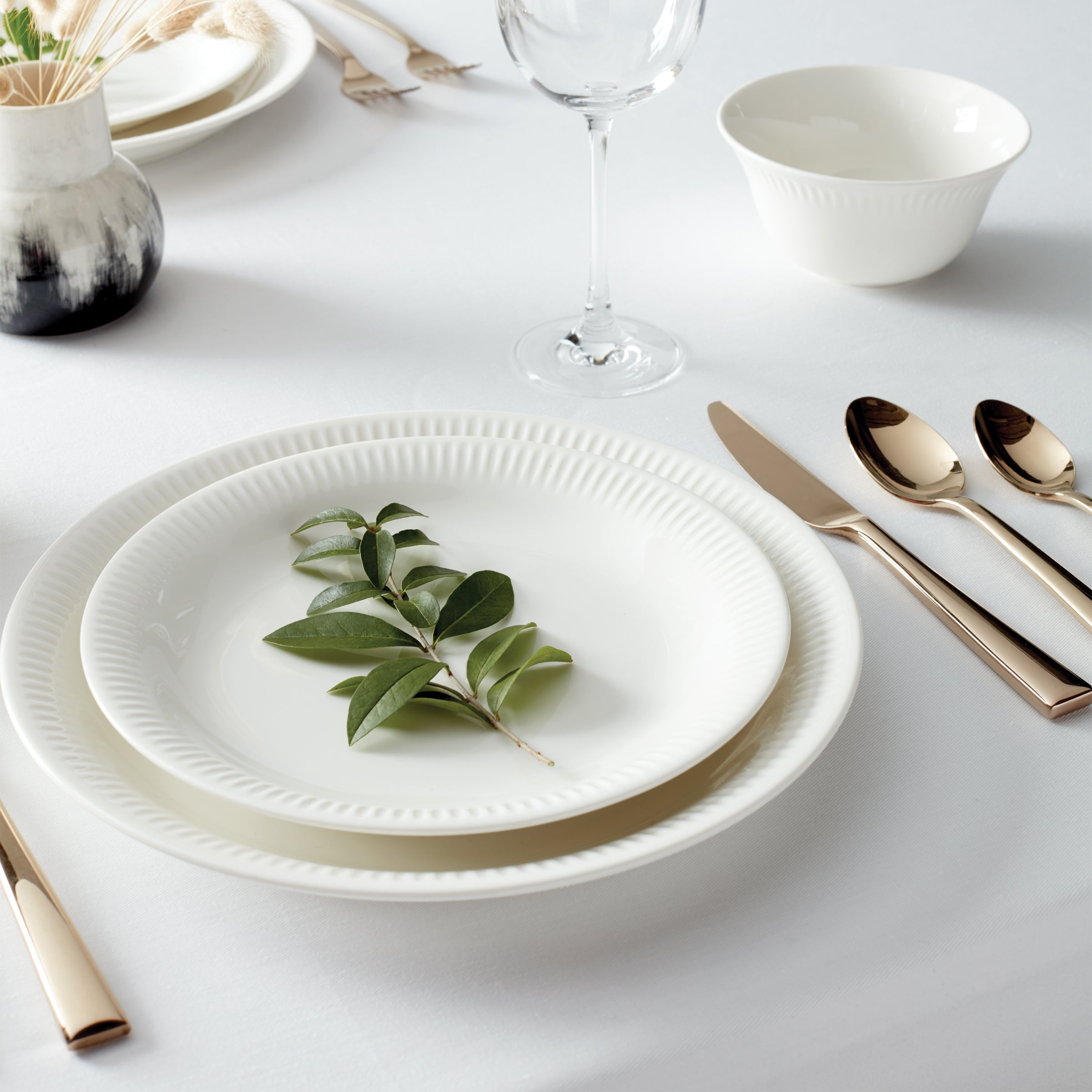 Lenox Everyday Flatware Profile White Dinner Plates, Set of 4 - Image 4